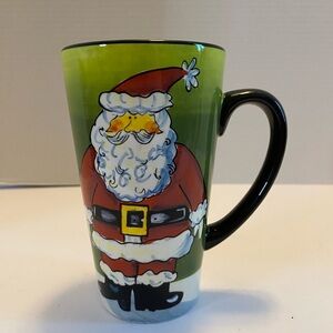 Naylor Designs Henriksen Hand-Painted SANTA Christmas Coffee Mug Cup